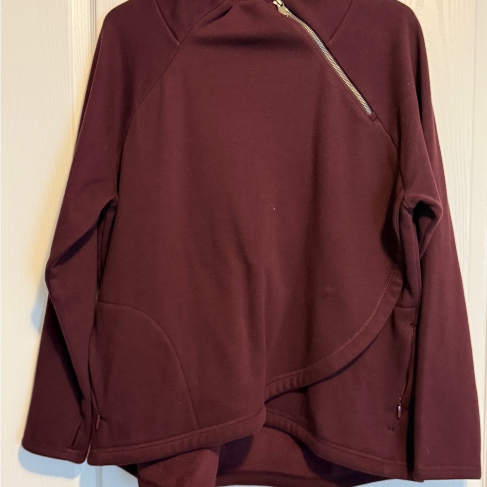 Athleta Burgundy Zip Jacket